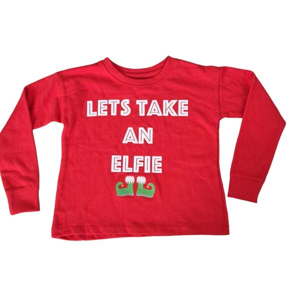 NWT C&C Kids California Red Pullover Christmas Elfie Holiday Sweatshirt M 7/8 - Picture 1 of 5